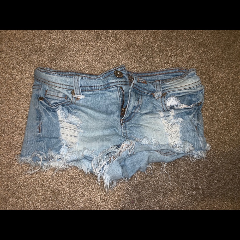 Ripped Jean Shorts